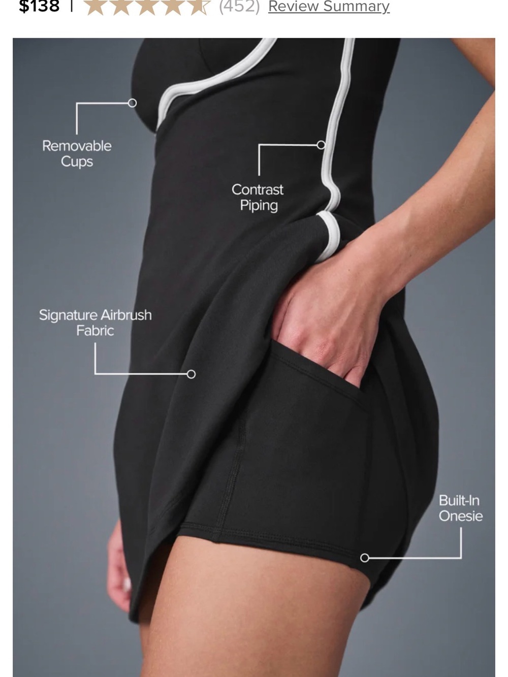 ALO Yoga Airbrush Streamlined Dress - Picture 2 of 2